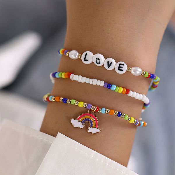 bracelets for women 3pcs/set bead love bracelet elegant link fashion jewelry for ladies summer beach wholesale, Black
bracelets for women 3pcs/set bead love bracelet elegant link fashion jewelry for ladies summer beach wholesale, Black