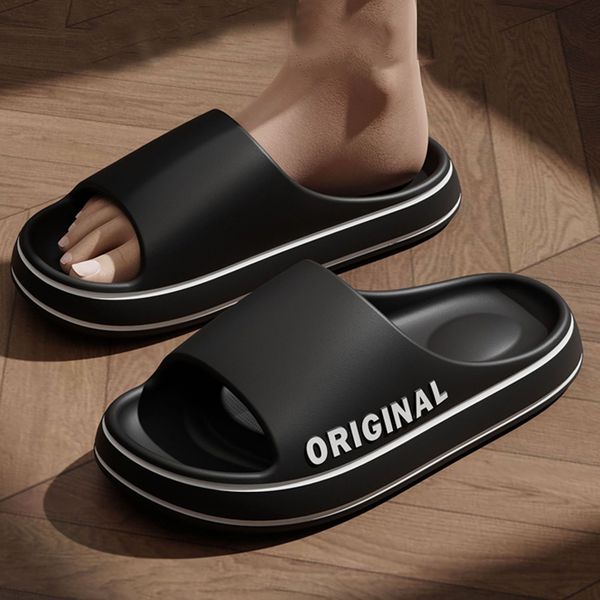 slippers men thick sole summer beach slide bathroom antislip slipper soft sandals fashion flipflops ultralight letter shoes 230410, Black
slippers men thick sole summer beach slide bathroom antislip slipper soft sandals fashion flipflops ultralight letter shoes 230410, Black