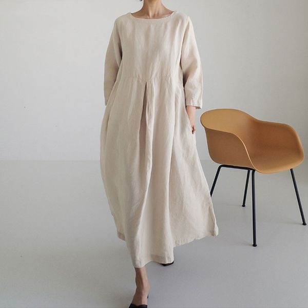 casual dresses women's spring autumn dress vintage high waist solid cotton linen women's loose relaxed long dress 230410, Black;gray
casual dresses women's spring autumn dress vintage high waist solid cotton linen women's loose relaxed long dress 230410, Black;gray