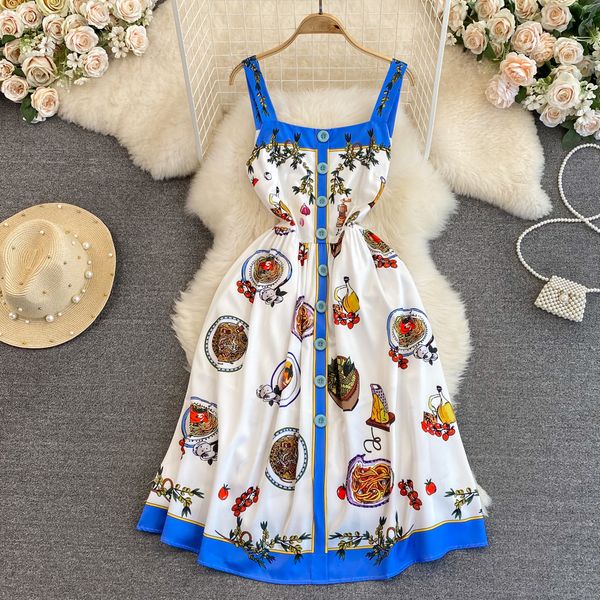 light luxury temperament bra suspended dress high grade beach vacation waist shrinking print sleeveless a-line large swing dress, Black;gray
light luxury temperament bra suspended dress high grade beach vacation waist shrinking print sleeveless a-line large swing dress, Black;gray