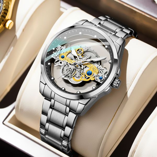 waterproof automatic orologi uomo mens watch40mm orologio stainless steel strap black ceramic bezel white disc bracelet folding clasp lumino, Slivery;brown
waterproof automatic orologi uomo mens watch40mm orologio stainless steel strap black ceramic bezel white disc bracelet folding clasp lumino, Slivery;brown