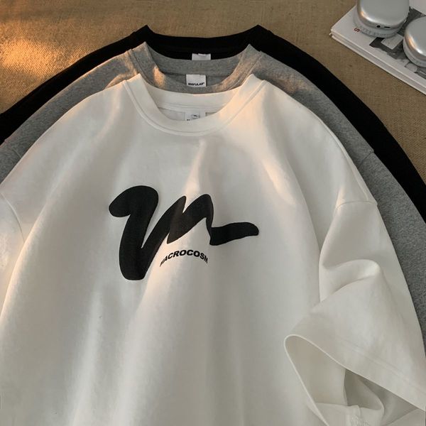 men's t-shirts ins american retro suede t-shirt men short sleeved summer brand printing casual large size loose all match y2k harajuku, White;black
men's t-shirts ins american retro suede t-shirt men short sleeved summer brand printing casual large size loose all match y2k harajuku, White;black