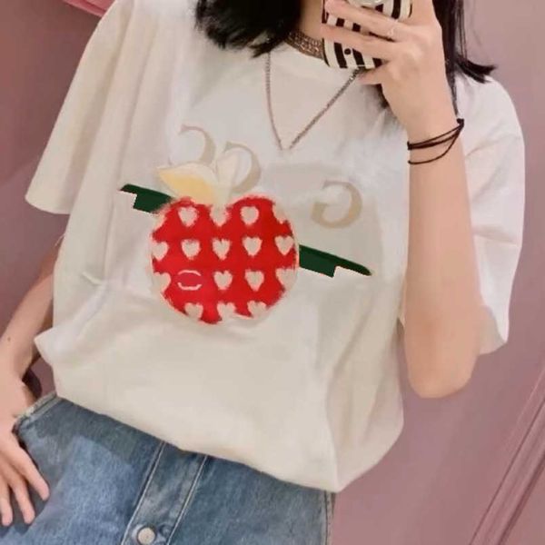 womens designer t shirt tracksuit shirt original quality version summer embroidery relaxed sleeve t-shirt, White;black
womens designer t shirt tracksuit shirt original quality version summer embroidery relaxed sleeve t-shirt, White;black