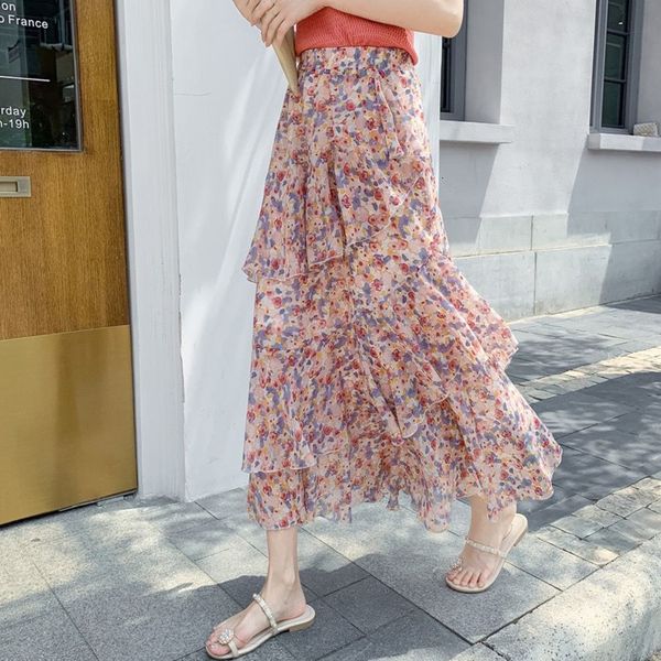 skirts liberjog women's irregular long floral chiffon mid length ruffled edge women's loose fit summer cool beach suit women', Black
skirts liberjog women's irregular long floral chiffon mid length ruffled edge women's loose fit summer cool beach suit women', Black