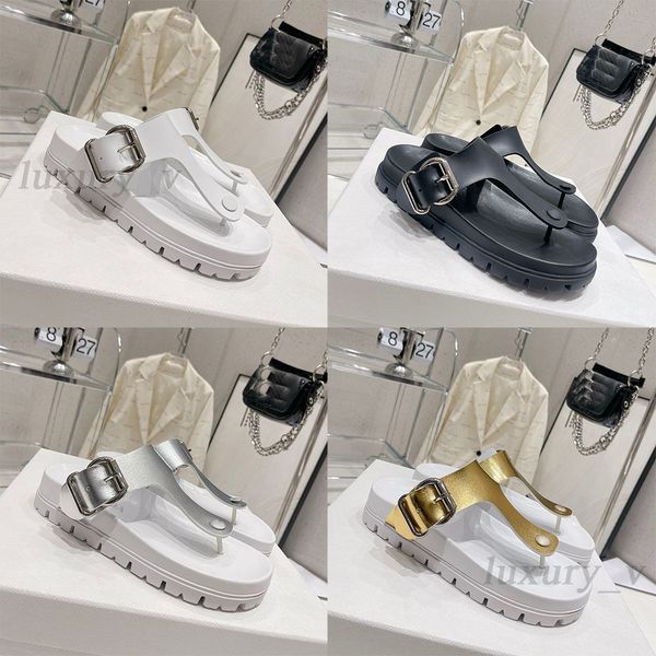 designer platform slippers monolith sandals women flip flops hollow flat beach sandal leather multiple color slides summer gold slipper, Black
designer platform slippers monolith sandals women flip flops hollow flat beach sandal leather multiple color slides summer gold slipper, Black