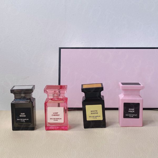 luxuries designer perfume set 7.5ml 4pcs fabulous rose wood white suede lavender cherry peach perfume kit 4 in 1 gift box for woman delivery
luxuries designer perfume set 7.5ml 4pcs fabulous rose wood white suede lavender cherry peach perfume kit 4 in 1 gift box for woman delivery