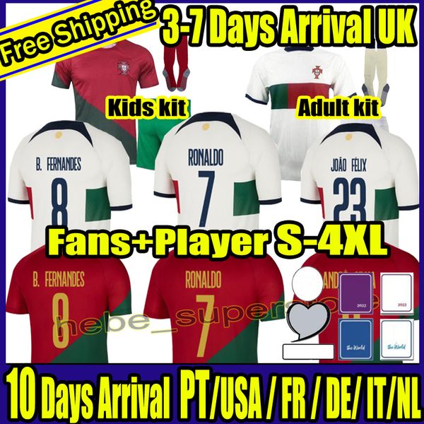 s-4xl 22 23 portugal soccer jerseys joao felix pepe bermardo b.fernandes camisa de futebol 2022 2023 j.moutinho football shirt men kids kit, Black;yellow
s-4xl 22 23 portugal soccer jerseys joao felix pepe bermardo b.fernandes camisa de futebol 2022 2023 j.moutinho football shirt men kids kit, Black;yellow