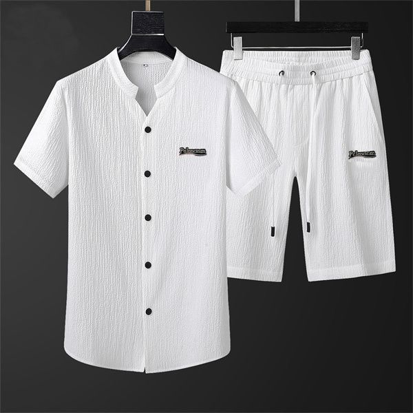 men's tracksuits summer stretch men's sports set fashion fashion brand casual embroidery shorts polo neck ice silk, Gray
men's tracksuits summer stretch men's sports set fashion fashion brand casual embroidery shorts polo neck ice silk, Gray