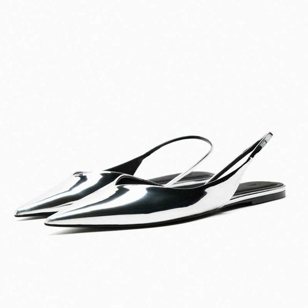 sandals summer silver flats women pointed toe flat shoes female slingback casual slippers woman 230406, Black
sandals summer silver flats women pointed toe flat shoes female slingback casual slippers woman 230406, Black