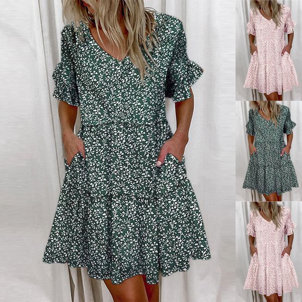 casual dresses women's dress summer v-neck ruffled short sleeve pockets small fresh printing casual full matching dress 50* 230410, Black;gray
casual dresses women's dress summer v-neck ruffled short sleeve pockets small fresh printing casual full matching dress 50* 230410, Black;gray