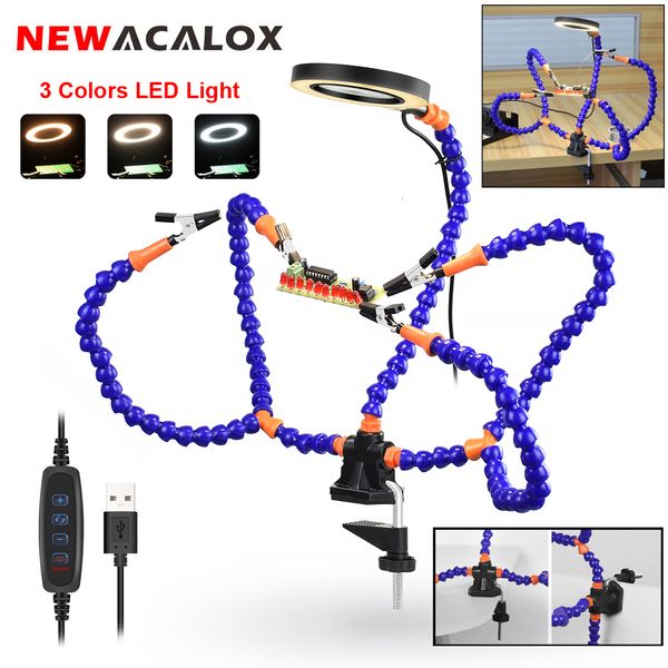 magnifying glasses acalox table clamp soldering third hand with 3x usb magnifier led light 5pcs flexible arms pcb holder welding repair tool
magnifying glasses acalox table clamp soldering third hand with 3x usb magnifier led light 5pcs flexible arms pcb holder welding repair tool
