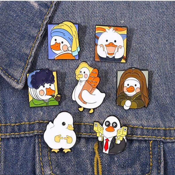 european and american art duck brooch metal badge funny duck bread mona lisa duck dress cute medal animal ae657, Gray
european and american art duck brooch metal badge funny duck bread mona lisa duck dress cute medal animal ae657, Gray