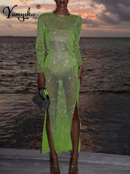 casual dresses see through maxi club summer dress women sparkling night party dress long fish net beach dress 230408, Black;gray
casual dresses see through maxi club summer dress women sparkling night party dress long fish net beach dress 230408, Black;gray