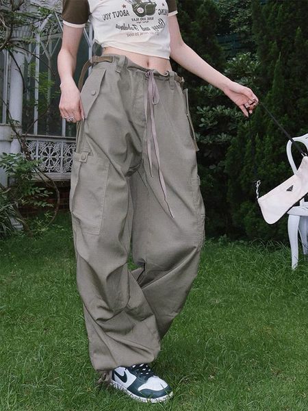 women's pants s houzhou vintage cargo y2k parachute streetwear women harajuku drawstring trousers jogger aesthetic baggy loose sweatpan, Black;white
women's pants s houzhou vintage cargo y2k parachute streetwear women harajuku drawstring trousers jogger aesthetic baggy loose sweatpan, Black;white