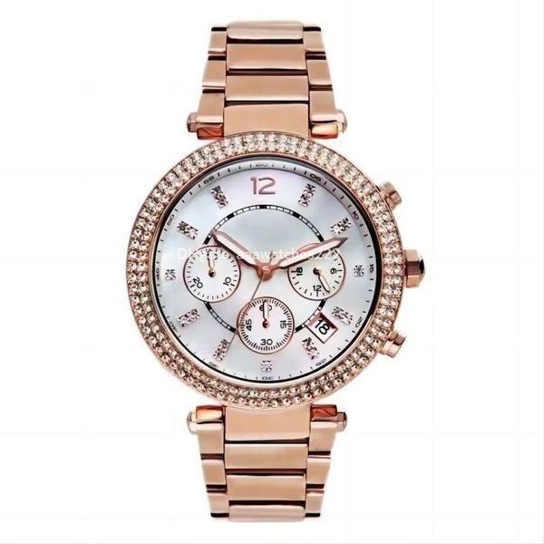 mk5681 women's popular wristwatch case silver with precision steel 38mm large dial imported original multifunctional quartz movement le, Slivery;brown
mk5681 women's popular wristwatch case silver with precision steel 38mm large dial imported original multifunctional quartz movement le, Slivery;brown