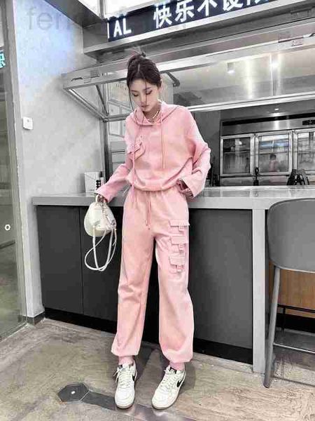 women's tracksuits designer 2023 spring/summer new double bag decoration hooded casual set fashion sweater pants two piece for women f9, Gray
women's tracksuits designer 2023 spring/summer new double bag decoration hooded casual set fashion sweater pants two piece for women f9, Gray