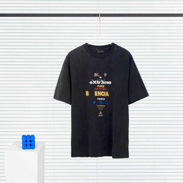 2023 new designer womens t shirt high-end correct 23ss summer washed old print os loose sleeve t-shirt, White
2023 new designer womens t shirt high-end correct 23ss summer washed old print os loose sleeve t-shirt, White