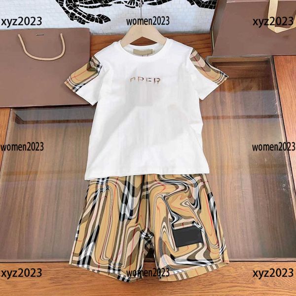 2023 summer tracksuits kid sets baby spliced short sleeves suit size 130-160 cm 2pcs crew neck t-shirt and shorts ing, White
2023 summer tracksuits kid sets baby spliced short sleeves suit size 130-160 cm 2pcs crew neck t-shirt and shorts ing, White