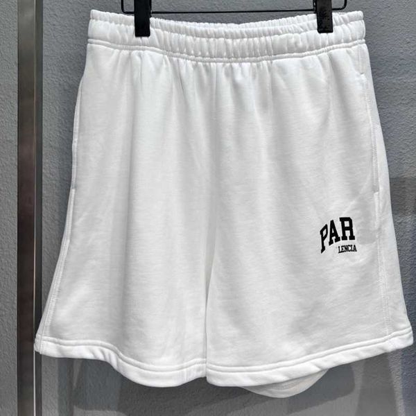womens designer t shirt shirt high version family trend reversal double embroidery couple casual sports shorts, White;black