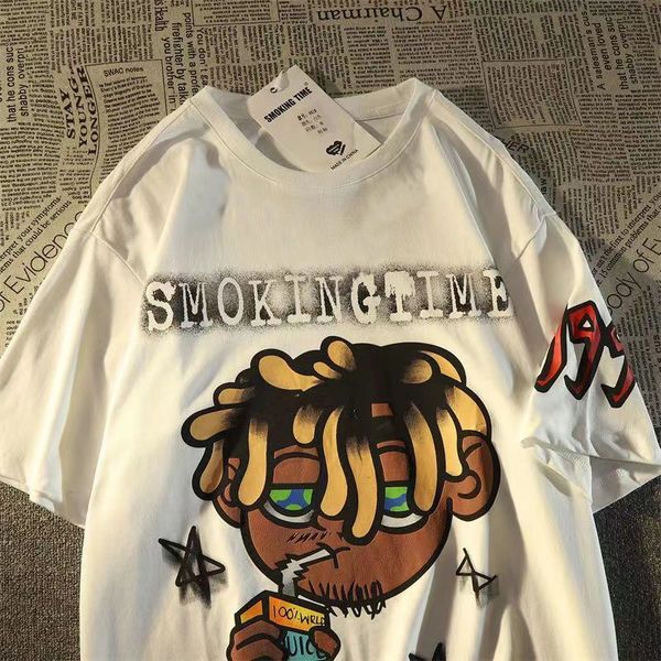 men's t-shirts european and american high street hip hop necklace short sleeved t-shirt female loose ins retro clothes 230410, White;black
men's t-shirts european and american high street hip hop necklace short sleeved t-shirt female loose ins retro clothes 230410, White;black