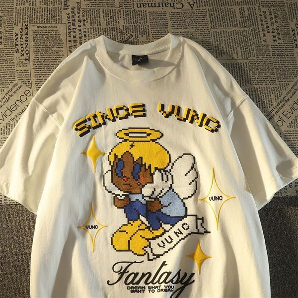 women's tshirt american pixel style creative angel short sleeved tshirt for men and women ins summer loose original couple round neck 2, White
women's tshirt american pixel style creative angel short sleeved tshirt for men and women ins summer loose original couple round neck 2, White