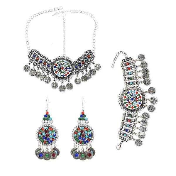 earrings necklace afghan ethnic vintage metal coin headbands bracelets jewelry sets for women female acrylic beads gypsy 230410, Silver
earrings necklace afghan ethnic vintage metal coin headbands bracelets jewelry sets for women female acrylic beads gypsy 230410, Silver