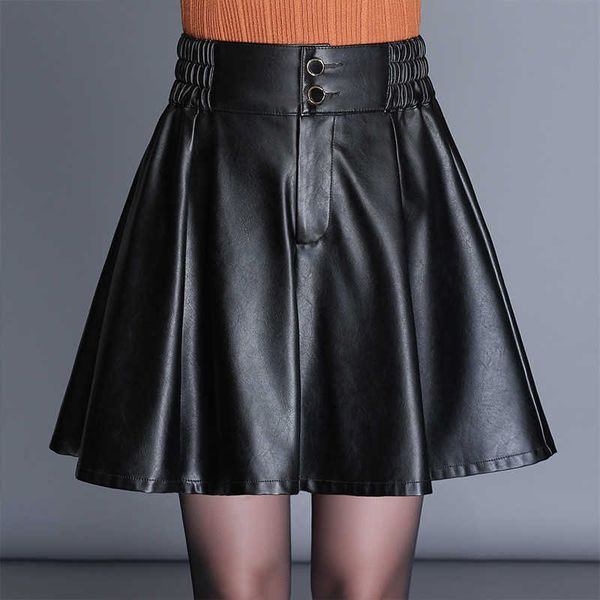 2023 leather women's autumn and winter pu half slim pleated elastic high waist large a-line umbrella skirt, Black
2023 leather women's autumn and winter pu half slim pleated elastic high waist large a-line umbrella skirt, Black