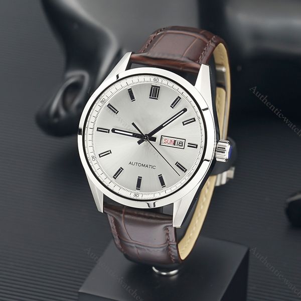 2022 new calibre 5 automatic day-date 41mm wbn2011 silver dial men's watch mechanical luxury wristwatches relogio masculino101, Slivery;brown
2022 new calibre 5 automatic day-date 41mm wbn2011 silver dial men's watch mechanical luxury wristwatches relogio masculino101, Slivery;brown