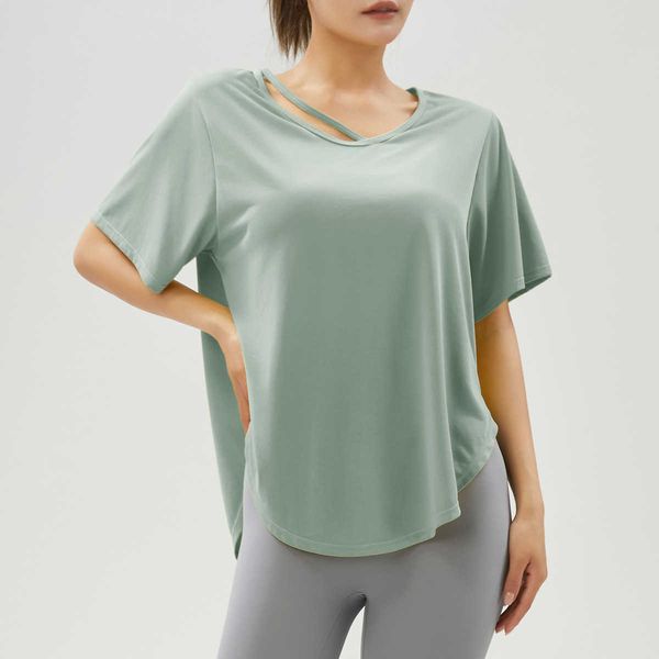 yoga outfit lulu women 's sports shirts summer quick dry breathable short sleeve t-shirt loose yoga fitness running sportswear ladies, White
yoga outfit lulu women 's sports shirts summer quick dry breathable short sleeve t-shirt loose yoga fitness running sportswear ladies, White