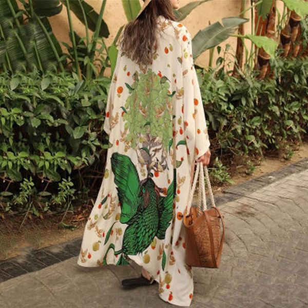 ethnic clothing beach cover up print peacock loose kimono summer wear pareos dress tunics for bikini 230410, Red
ethnic clothing beach cover up print peacock loose kimono summer wear pareos dress tunics for bikini 230410, Red