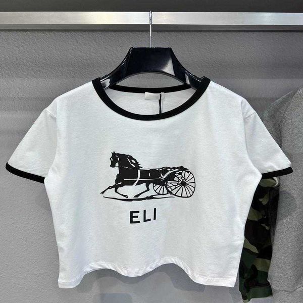 2023 new designer womens t shirt high-end shirt high edition front print carriage custom knitted dyed soft comfortable t-shirt sleeve, White
2023 new designer womens t shirt high-end shirt high edition front print carriage custom knitted dyed soft comfortable t-shirt sleeve, White