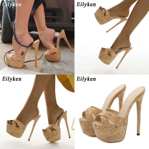 sandals summer ultra thin high heels 17cm ladies slippers fashion brief slingback peep toe slip-on platform sandals mules shoes 230316, Black
sandals summer ultra thin high heels 17cm ladies slippers fashion brief slingback peep toe slip-on platform sandals mules shoes 230316, Black