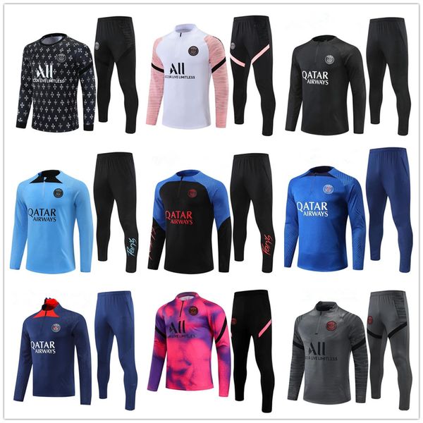 21 22 23 classic style psgs mbappe soccer jersey tracksuit 23 24 paris training suit half pull long sleeve sergio ramos verratti icardi kids, Black
21 22 23 classic style psgs mbappe soccer jersey tracksuit 23 24 paris training suit half pull long sleeve sergio ramos verratti icardi kids, Black