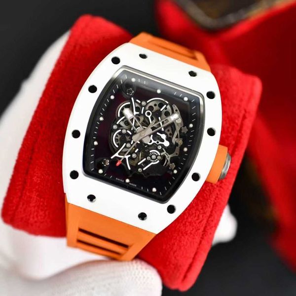 white richa milles luxury watches ceramic mens fully automatic mechanical personalized fashion cutout glow ultrathin tape trend, Slivery;black
white richa milles luxury watches ceramic mens fully automatic mechanical personalized fashion cutout glow ultrathin tape trend, Slivery;black