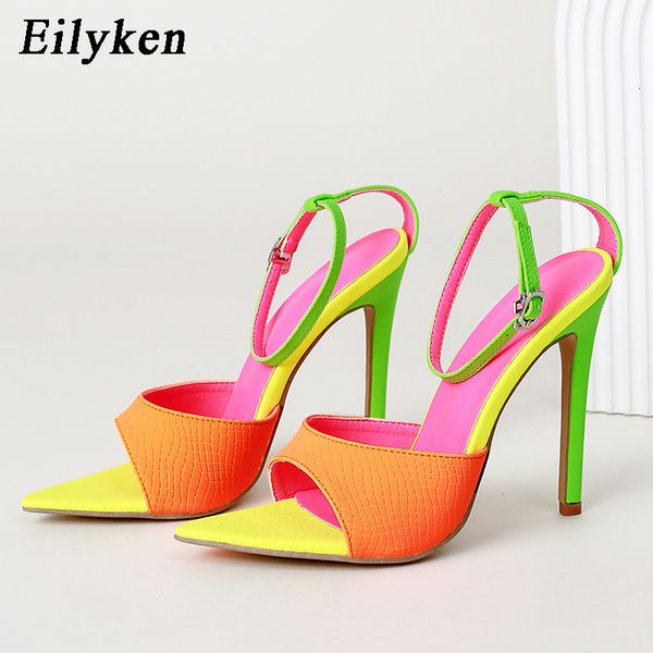 sandals eilyken pointed toe high heels sandal summer fashion mixed color buckle strap women party stripper shoes 230410, Black
sandals eilyken pointed toe high heels sandal summer fashion mixed color buckle strap women party stripper shoes 230410, Black