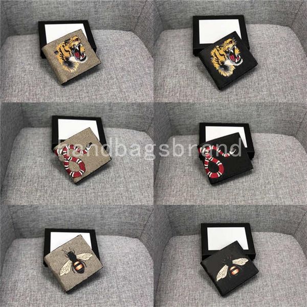 luxurys designers men animal short wallet leather black snake tiger bee wallets women short style purse wallet card holders with g2127, Red;black
luxurys designers men animal short wallet leather black snake tiger bee wallets women short style purse wallet card holders with g2127, Red;black