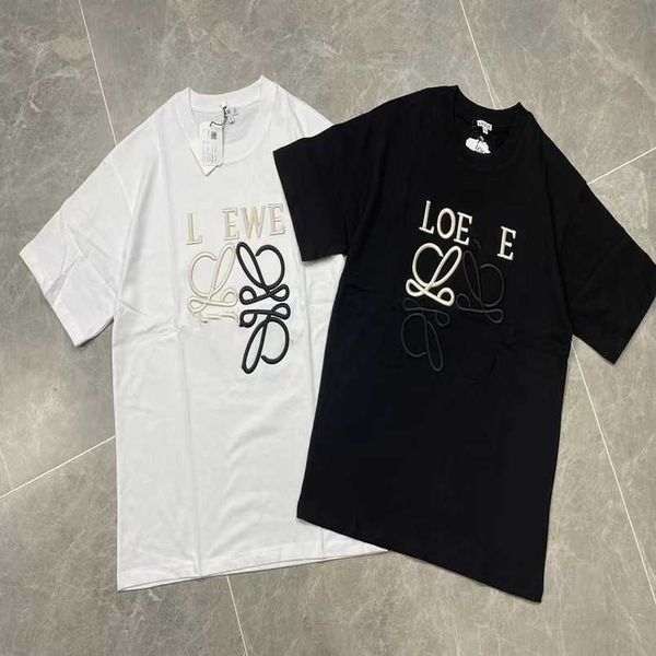 womens designer t shirt tracksuit shirt loe spring summer black white two-color three-dimensional embroidery design couple t-shirt sleeve, White;black
womens designer t shirt tracksuit shirt loe spring summer black white two-color three-dimensional embroidery design couple t-shirt sleeve, White;black