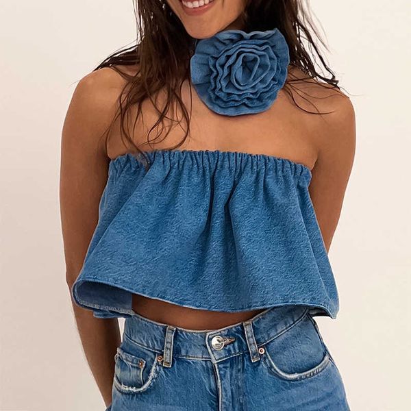 womens designer vest 2023 spring summer fashion halter sleeveless tank flower denim bra, White
womens designer vest 2023 spring summer fashion halter sleeveless tank flower denim bra, White