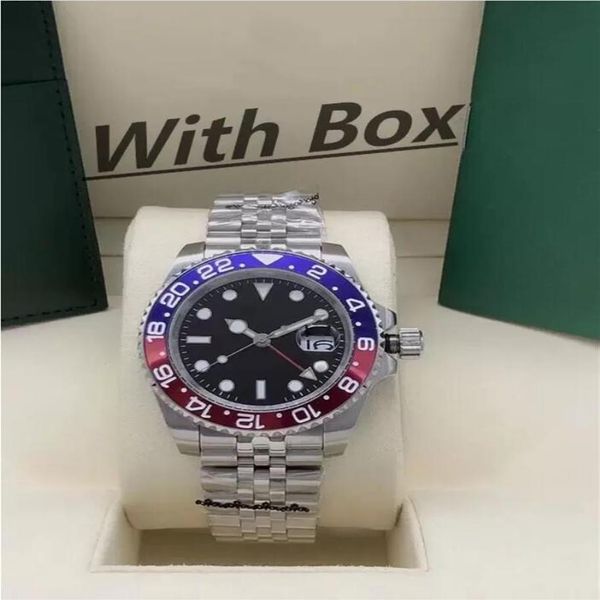 with box papers mens watches 40mm wristwatch blue black ceramic bezel stainless steel watch automatic movement optional waterproof3055, Slivery;brown
with box papers mens watches 40mm wristwatch blue black ceramic bezel stainless steel watch automatic movement optional waterproof3055, Slivery;brown