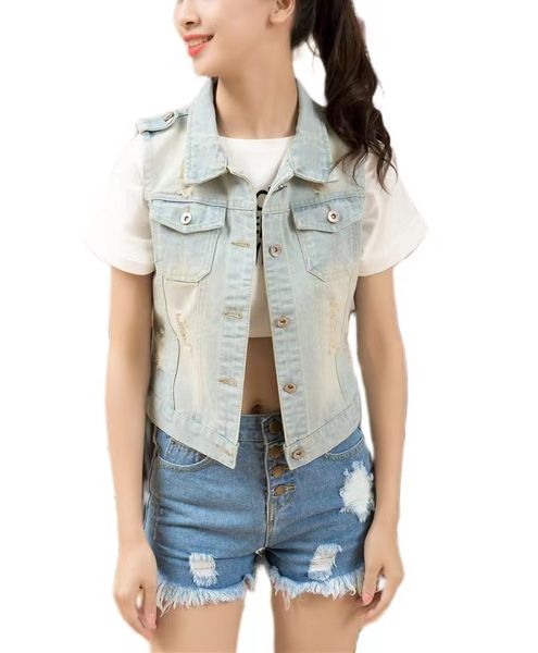 tank womens vests 2023 autumn cotton jeans sleeveless jacket women plus size 6xl denim vest ladies cowboy waistcoats female basic jackets, White
tank womens vests 2023 autumn cotton jeans sleeveless jacket women plus size 6xl denim vest ladies cowboy waistcoats female basic jackets, White