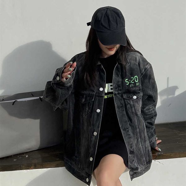 designer summer women t shirt shirt high version early spring 520 capsule wash old digital printed denim jacket for men women, Black;brown
designer summer women t shirt shirt high version early spring 520 capsule wash old digital printed denim jacket for men women, Black;brown