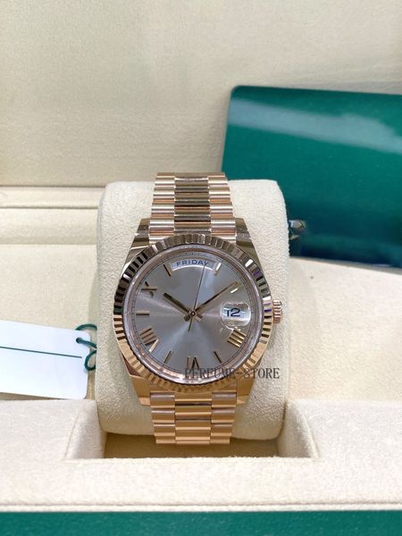 box papers high-quality watch new day-date 40 rose gold sundust roman 40mm 228235 bracelet mechanical automatic men watches, Slivery;brown
box papers high-quality watch new day-date 40 rose gold sundust roman 40mm 228235 bracelet mechanical automatic men watches, Slivery;brown