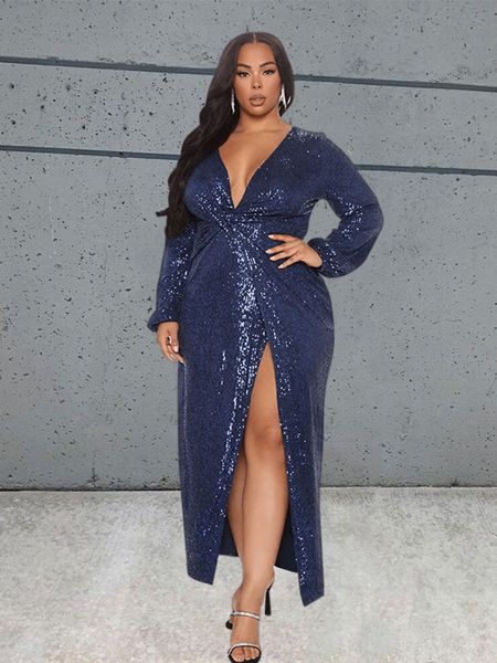 plus size dresses size women clothing royal blue elegant for party long sleeve maxi lady sequin wholesale drop 230410, Black
plus size dresses size women clothing royal blue elegant for party long sleeve maxi lady sequin wholesale drop 230410, Black