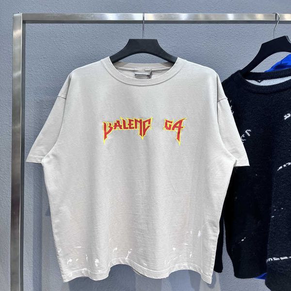 2023 womens designer t shirt tracksuit shirt high edition family lightning letter speckle print heavy wash washed worn hole loose sleeve t-s, White;black
2023 womens designer t shirt tracksuit shirt high edition family lightning letter speckle print heavy wash washed worn hole loose sleeve t-s, White;black
