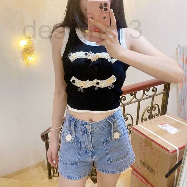 women's tanks & camis designer 23 summer new chic u-neck heavy industry diamond inlaid crystal fashion and versatile knitted tank for w, White
women's tanks & camis designer 23 summer new chic u-neck heavy industry diamond inlaid crystal fashion and versatile knitted tank for w, White