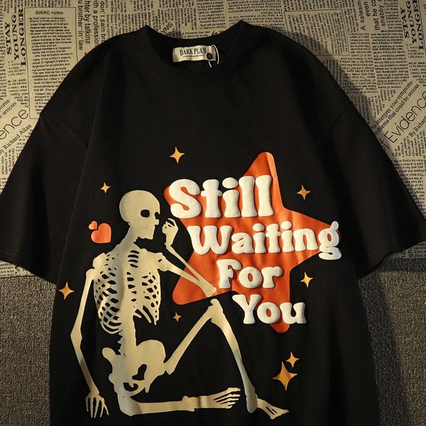 men's tshirts american style retro fashion brand skull star short sleeved t shirt men and women summer street loose design couple 23041, White;black
men's tshirts american style retro fashion brand skull star short sleeved t shirt men and women summer street loose design couple 23041, White;black
