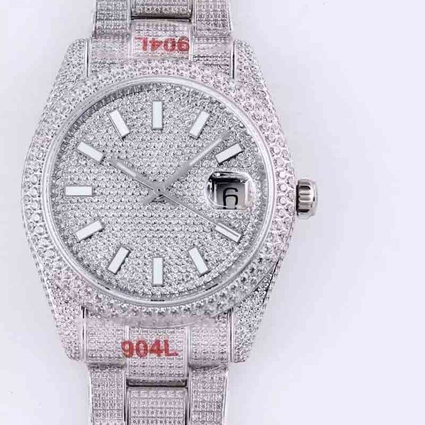 full diamonds mens watch 40.6mm automatic mechanical watches diamond bezel waterproof sapphire wristwatches diamondstudded steel bracelet mo, Slivery;brown
full diamonds mens watch 40.6mm automatic mechanical watches diamond bezel waterproof sapphire wristwatches diamondstudded steel bracelet mo, Slivery;brown