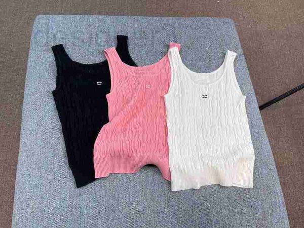 women's tanks & camis designer cotton chic fried dough twists texture 2023ss spring summer new vest sweet casual style tricolor optiona, White
women's tanks & camis designer cotton chic fried dough twists texture 2023ss spring summer new vest sweet casual style tricolor optiona, White