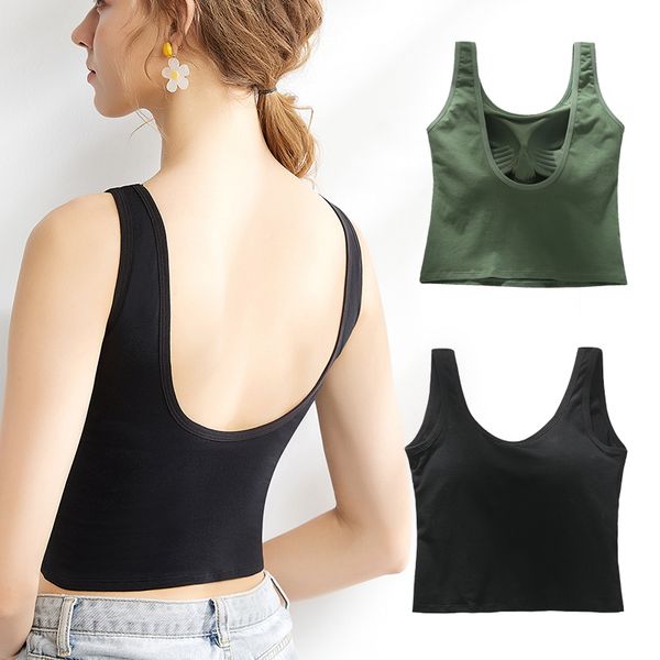 camisoles tanks backless malt tank open back cushion women's fit tank built-in bra u-neck summer women's crop 230410, Black;white
camisoles tanks backless malt tank open back cushion women's fit tank built-in bra u-neck summer women's crop 230410, Black;white