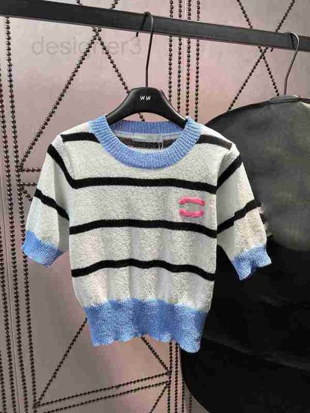women's t-shirt designer 23ss womens clothes women tee round neck color matching fringe knitted short sleeve t-shirt 1nwv, White
women's t-shirt designer 23ss womens clothes women tee round neck color matching fringe knitted short sleeve t-shirt 1nwv, White